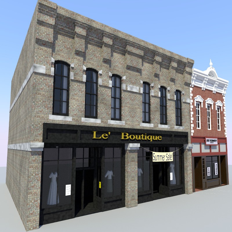 Old Town Store Front Buildings preview image 1